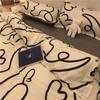 Conjunto de Cuatro Piezas para Niños Dormitorio de Estudiantes Juego de Tres Piezas Dormitorio Dormitorio Cama Superior e Inferior Funda Nórdica Sábana Funda de Almohada Individual