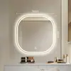 Espejo de Maquillaje Inteligente LED con Luces, Espejo de Tocador para Dormitorio, Espejo de Escritorio, Espejo de Belleza para Montar en la Pared