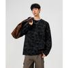 2025 Nova Outono Masculino Gola Redonda Solta Camurça Tie-Dye Manga Longa Estilo High Street Jovem Casual Esportivo Moletom