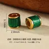 Joias Personalizadas Prata S925 Banhada a Ouro Esmalte Contas Cilindro Contas Espaçadoras Pulseira DIY Feita à Mão Colar Materiais para Joias Acessórios