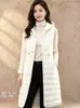 Chaleco largo de mujer estilo coreano 513 con capucha, corte holgado, chaleco de algodón para mujer talla grande