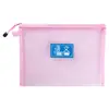 Bolsa para bolígrafos de estudiante de malla de nailon transparente, bolsa para asignaturas con cremallera, bolsa para información de exámenes, bolsa de almacenamiento, bolsa de oficina, bolsa para documentos