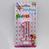 Venda por atacado de fábrica Velas digitais coloridas de aniversário em espanhol 0-9 Velas digitais Decoração de bolo de aniversário Processamento de inserção