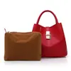 Bolsa de Ombro Patchwork para Mulheres de Comércio Exterior Transfronteiriço, Bolsa de Balde em PU, Bolsa de Mão de Couro Ultrafino Moda Europeia e Americana, Bolsa de Ombro e Transversal
