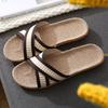 Pantufas de Linho 2025 Femininas Verão Casa Interior Barraca Pantufas de Casal Chão Silencioso Confortável Absorvente de Suor Pantufas Masculinas