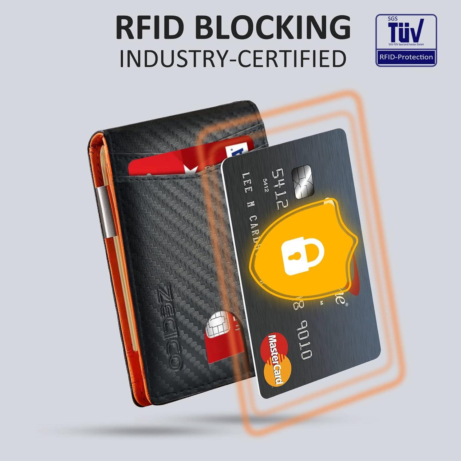 RFID碳纤维皮美金夹钱夹款 (5)