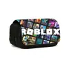 Estuche para lápices Roblox con tapa abatible Estudiante Caja de papelería de gran capacidad Estuche para lápices de poliéster estampado Estuche para lápices de gran capacidad