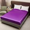 Juego de Sábanas Ajustables de Satín Completamente Cerradas Más Vendido Transfronterizo, Ropa de Cama Sencilla de Color Sólido, Sábanas, Fundas de Almohada, Juego de Tres Piezas Disponible