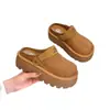 Mocasines cerrados de plataforma de dos vías estilo Birkenstock para mujer, nuevos zapatos casuales de otoño para usar al aire libre