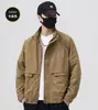Jaqueta com gola alta para homens, casaco de outono, nova tendência 2026, blusa de workwear soltinha, jaqueta casual versátil para homens