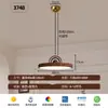 Lámpara Colgante Inteligente Estilo Crema Francesa para Restaurante, Forma de OVNI Japonesa Creativa con Brazo Oscilante Espectro Completo Protección Ocular Luz para Comedor
