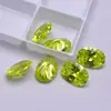 Pedra preciosa verde-maçã em formato de ovo oval Pedra solta Anel Pingente Acessórios DIY Pedra para cravação em joias