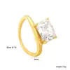 Anillo de Cruz de Nuevo Estilo Europeo y Americano, Diseño Ins, Textura Martillada, Anillo Abierto en Forma de Corazón, Anillo Individual, Acero Inoxidable Chapado en Oro de 18K
