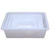 [Hielera] Caja de Almacenamiento para Congelador de Plástico Grueso Rectangular Blanco Caja de Supermercado Bandeja para Hielo de Refrigerador Caja Cuadrada Comercial