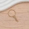 Gancho para chaveiro corrente de quatro seções anel plano galvanizado abertura gancho para chaveiro de brinquedo corrente de 4 seções fecho de chaveiro acessórios para joias DIY