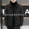 Atacado Internacional Inverno 2024 Gola Alta Casual Solta Tamanho Grande Leve Jaqueta de Penas Masculina Quente Curta