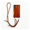 Funda Marrón para Teléfono Móvil Dachshund Apple 16 con Correa Cruzada Adecuada para iPhone15 Funda Suave Completa 14promax Otoño e Invierno