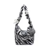 Bolsa de Peluche Nueva Otoño e Invierno 2025 Bolso de Mujer con Estampado de Leopardo Vintage Bolso de Hombro de Moda Bolso Cruzado de Gran Capacidad Bolso de Felpa