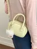 Bolsa Transversal de Ombro Único Cor Sólida Simples Estilo Coreano para Mulheres, Design de Nicho, Bolsa de Mão com Textura Fashion, Mochila Versátil