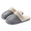 Pantuflas de Algodón de Caña Alta para Hombre 2025 Nuevo Invierno Hogar Interior Felpa Cálida Pantuflas de Algodón para Pareja para Mujer Suelas Gruesas