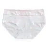 Calcinha feminina de algodão rosa, borda de orelha de madeira, desejo puro, cós médio, entrepernas estendido, algodão antibacteriano 10A