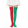 Directo de fábrica Halloween Navidad carnaval rojo verde amarillo morado amarillo Yin Yang pies pantimedias calcetines opcional
