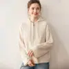 Sudaderas Nuevas de Otoño e Invierno, Prendas de Punto Versátiles, Tops de Punto, Estilo Casual Perezoso Lana de Cachemira de Manga Larga