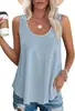 Camiseta Independiente Estilo Europeo y Americano Primavera/Verano 2025 Nueva Camiseta de Mujer sin Mangas Holgada de Cuello Redondo Camiseta de Mujer