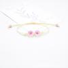 Pulsera de Cuentas de Vidrio con Flor de Narciso Real Cuentas de Cerámica Jingdezhen Cuerda de Mano de Flor de Cerezo Regalo para Novia Joyería para Mujeres