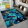 Alfombra de Área Geométrica de Mármol Azul Dorado Escandinavo Suministro Transfronterizo de Amazon Aliexpress Jt Mitad-