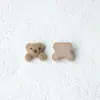 Clipes de Cabelo de Urso Flocado Elegantes Versáteis para Franja Acessórios de Joias DIY Material Atacado Outono Inverno Coreano