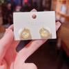 Aretes Geométricos de Perlas con Aguja de Plata S925 con Goteo de Aceite Francés ins Marea TikTok Mismo Estilo Aretes Irregulares y Joyería para las Orejas