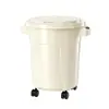 Cubo de basura de cocina para uso doméstico, nuevo modelo 2026, gran capacidad, tamaño grande, alto valor estético, adecuado para sala de estar y baño, diseño de lujo ligero con ruedas