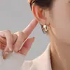 Pendientes Coreanos Brillantes de Gota de Agua Estilo Nuevo Simples de Gama Alta Diseño Estilo Frío Pendientes de Aguja de Plata 925 Venta al por Mayor