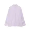 Al por mayor Verano 2026 Nuevo Estilo Europeo y Americano Camisa Suelta de Manga Larga con Cuello de Solapa y Bolsillo de Tul para Mujer 90695