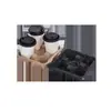 Portavasos Desechable de Doble Compartimento para Té de Leche y Café, Personalizable en Stock, Base Biodegradable de Pulpa para Portavasos, Empaque para Bebidas para Llevar