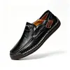 Zapatos de Hombre cosidos a mano para Amazon Zapatos Casuales para Conducir Mocasines sin cordones de Cuero para Hombre de corte bajo talla extra
