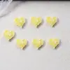 Perla de Imitación Color Macarrón Corazón Rosa Joyería para Uñas Accesorios para Uñas Portátiles Funda para Teléfono Celular Accesorios Pequeños DIY