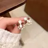 Aretes dulces franceses retro geométricos de flores para mujer otoño e invierno nuevos aretes de diseño de nicho aretes modernos y versátiles