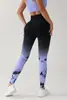 Pantalones de Yoga Europeos y Americanos Transfronterizos Degradado Sin Costuras Cintura Alta Levanta Glúteos Adelgazantes Moldeadores Deportivos Fitness Largos para Mujer al Aire Libre Venta al por Mayor