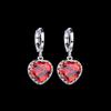 Aretes de circonio naranja amor circonio fabricantes suministran aretes de moda versión coreana aretes atmósfera venta al por mayor aretes directos