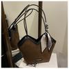 Cor sólida Grande capacidade Casual Cor sólida 2025 Moda Vintage Estilo Ocidental Lenço de seda Portátil Axila Bolsa de Ombro Bolsa Feminina