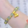 Passo a Passo Pulseira de Lótus Crua Pulseira de Açúcar Lótus Imitação de Jade Natural Hetian Pulseira Feminina Design Xia Xiaozhong Estilo Quente do Tiktok