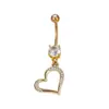 Anillo para Ombligo de Acero Inoxidable 316L, Piercing para Ombligo Hoja de Arce Dorada, Botón para Ombligo en Forma de Corazón, Anillo para Ombligo Lirio del Valle, Piercing para Ombligo, Botón para Ombligo