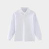 Camiseta infantil de algodão branca, manga curta, camisa polo de lapela para meninos e meninas, base principal, uniforme escolar primário para crianças grandes