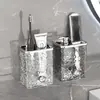 Caja de Almacenamiento de Pared, Sin Taladro, Estante de Almacenamiento Multifuncional para Baño para Toallas, Cosméticos y Cepillos de Dientes