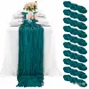 Caminho de Mesa Amassado Amazon Gaze de Bali Toalha de Mesa Semitransparente Torcida Festa de Feriado Estilo Boêmio Toalha de Mesa de Casamento