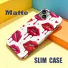 Capa de celular estilo americano 'hot girl' com batom vermelho, adequada para iPhone 17 Pro, capa protetora ultrafina com orifício grande