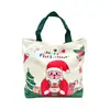 Bolsa de Presente de Natal Desenho do Papai Noel Bolsa Tote de Lona Material PCR Certificado Grs Bolsa Tote Bolsa de Compras
