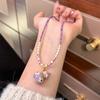 Moda Retro Original Lujo Accesible Exquisito Esmalte Goteado al Óleo Collar de Cuentas de Calabaza Trébol de Cuatro Hojas Elegante Versátil Cadena para Suéter